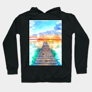 Wisconsin USA Lake Jetty Hoodie